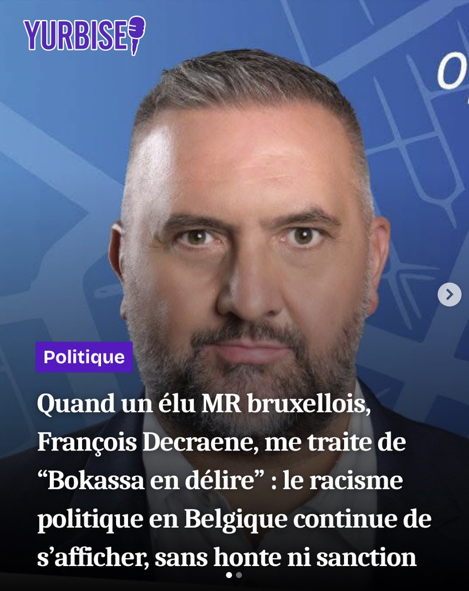 Un élu MR compare un journaliste noir à Bokassa : un nouvel épisode de racisme politique